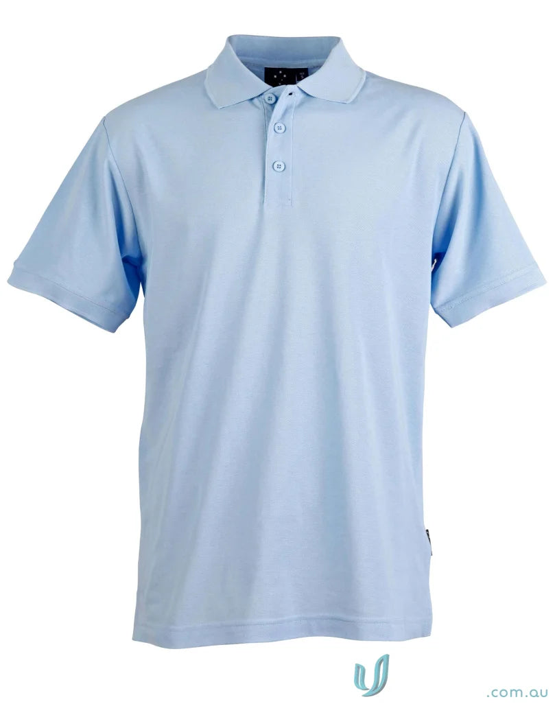 Light blue Winning Spirit TrueDry Connection Pique Polo Shirt for sporty style