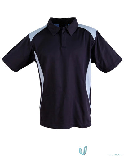 Black and gray short-sleeved polo shirt from Winning Spirit TrueDry Winner Polo collection