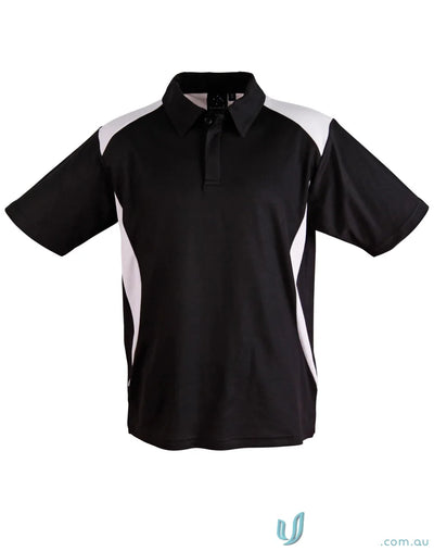 Black and white TrueDry Winner Polo shirt, perfect short sleeve polo for winning spirit