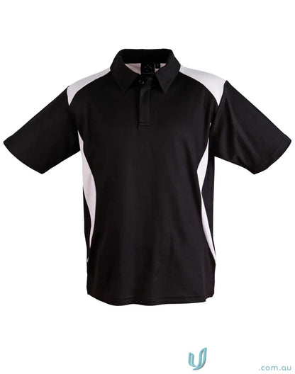 Black and white TrueDry Winner Polo shirt, perfect short sleeve polo for winning spirit