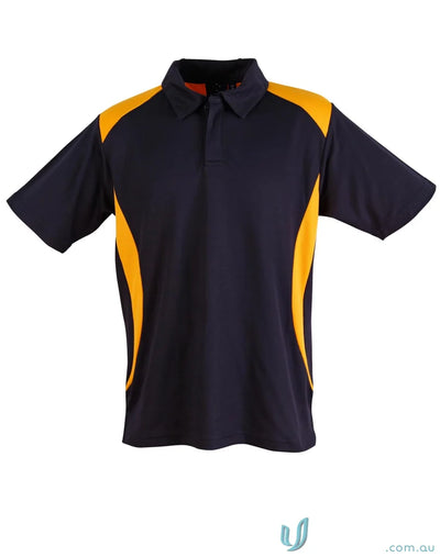 Navy and gold Winning Spirit TrueDry Winner Polo short sleeve polo for men