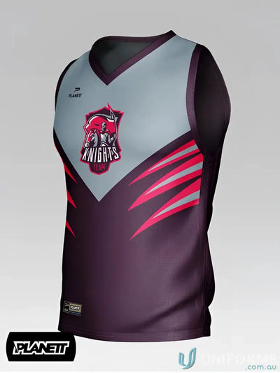 Custom made sleeveless sports jersey in sports fabric, perfect fit, correct size for training
