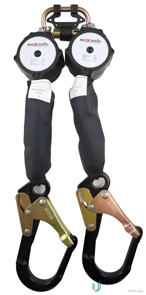 Dual-legged self-retracting lifeline from Twin Retractable Lanyard Kit for workwear safety