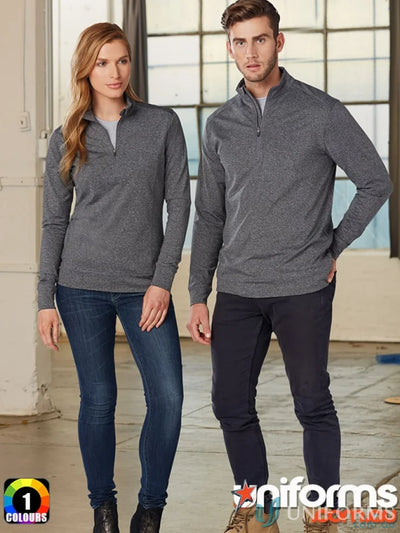 Matching gray quarter-zip pullovers from the winning spirit ultimate men’s collection