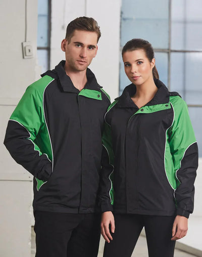 Jk77 arena winning spirit unisex black green jacket with cuffs