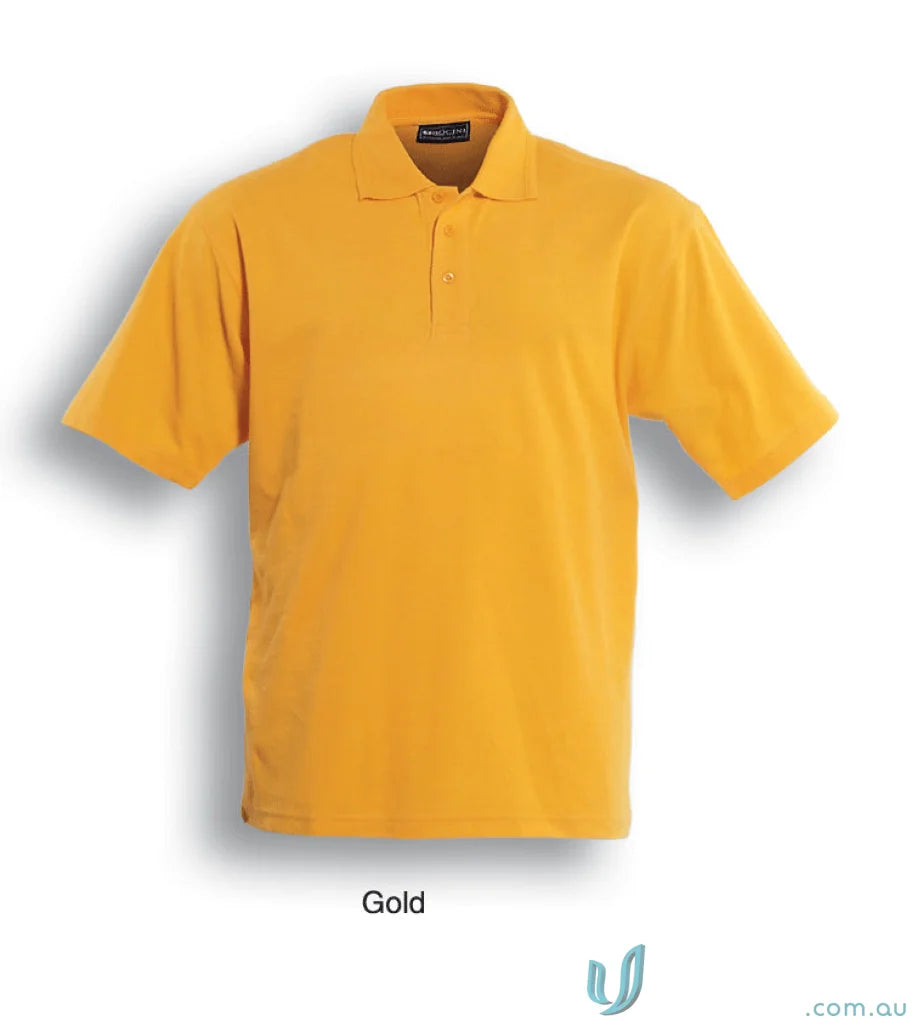 Gold polo shirt from Basic Polo, perfect for uniforms and workwear casual style