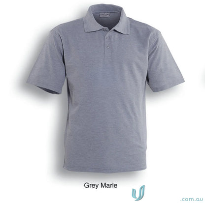 Grey marle polo shirt from Basic Polo, perfect for uniforms and workwear