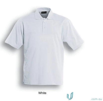 White short-sleeved polo shirt from Basic Polo collection, great for uniforms and workwear