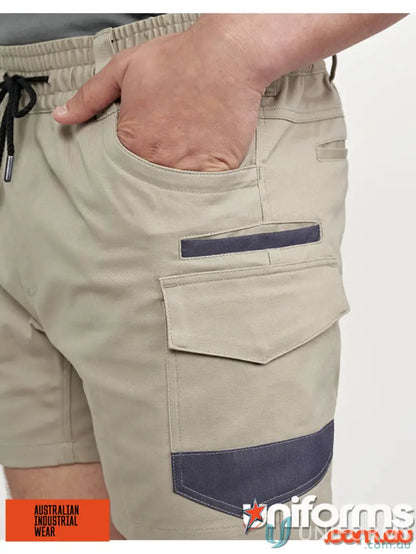 Unisex cotton stretch drill khaki work shorts for men and women WP29 unisex cotton