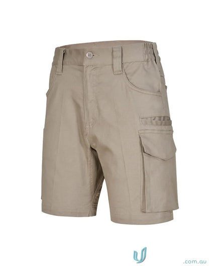 Khaki cargo shorts from WP27 Unisex Cotton Stretch Rip Stop Work Shorts collection