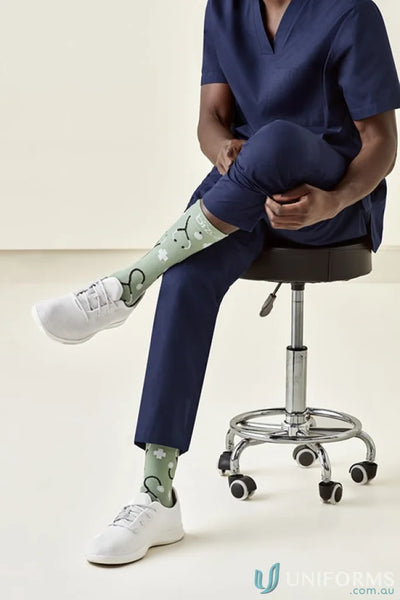 Unisex Happy Feet Comfort Socks with medical-themed compression for ultimate feet comfort