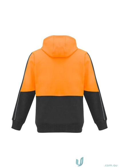 Orange and black vis pullover hoodie from Syzmik Unisex collection, perfect for casual wear