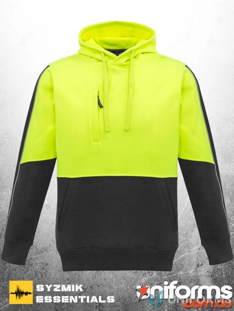 Two-tone hi-vis vis pullover hoodie from SYZMIK Unisex collection