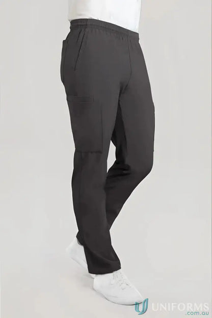Dark gray Medi 8 Unisex Scrub Pants with elastic waistband and side pockets