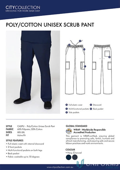 Poly cotton unisex scrub pants from Unisex Scrub Pants collection sit comfy and stylish