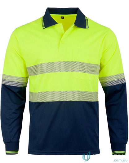Unisex Segmented LS Polo high-visibility long-sleeve shirt for winning spirit and style