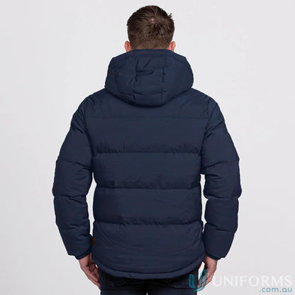 Unisex Navy Blue Terrain Puffa Jacket, water-resistant and perfect to stay dry outdoors