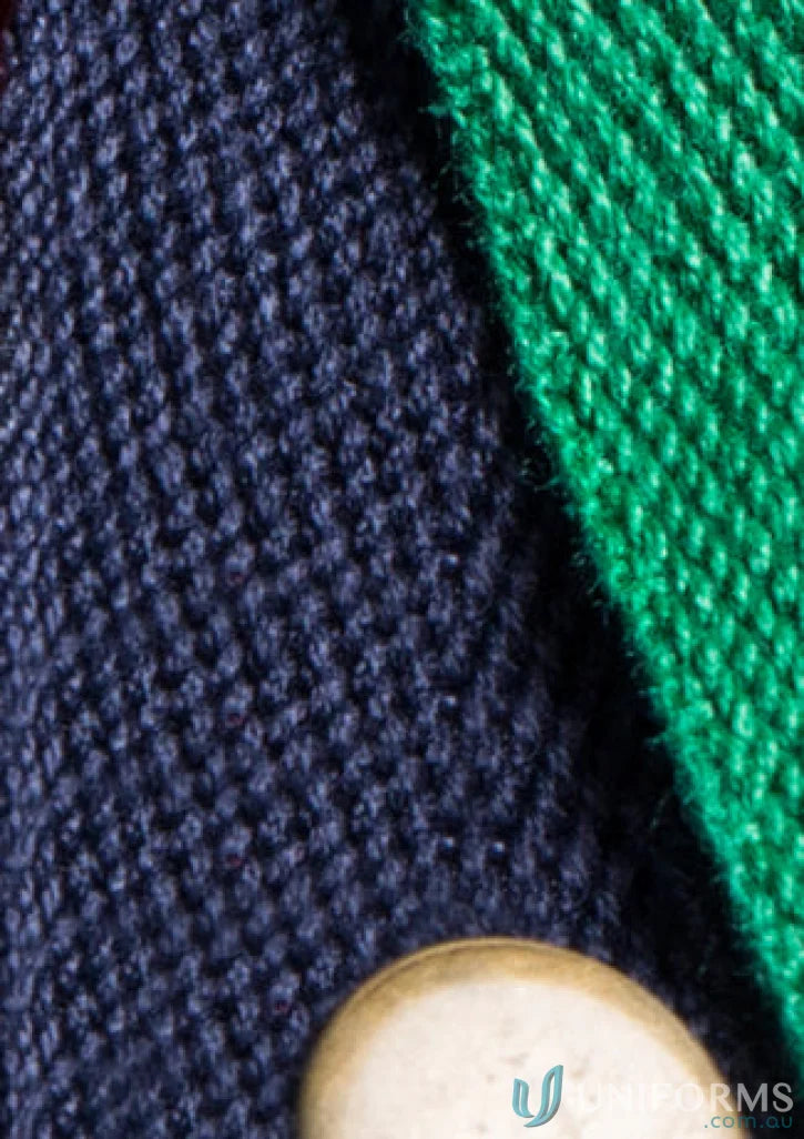 Urban Bib Straps from Biz Collection Urban in blue and green knitted fabric with button