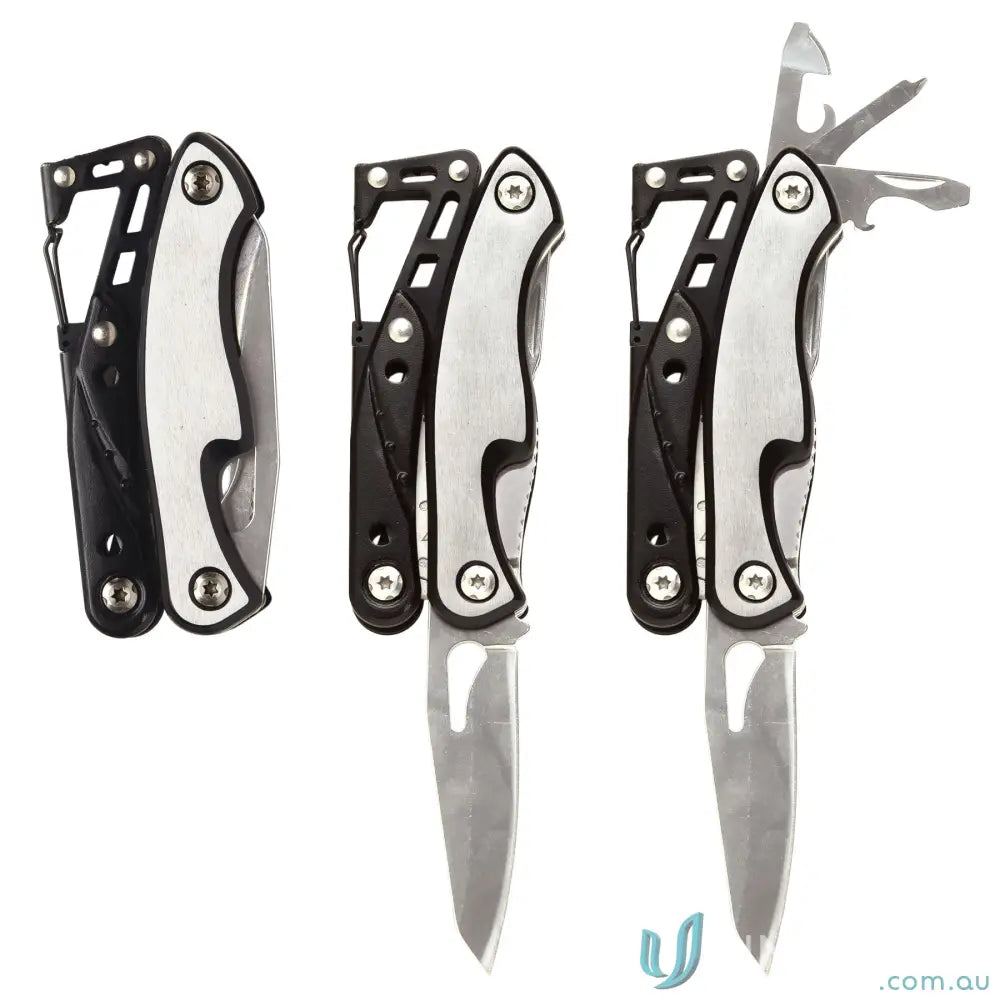 VersaGrip Multi Tool with 420j2 Drop Blade and stainless steel folding implements