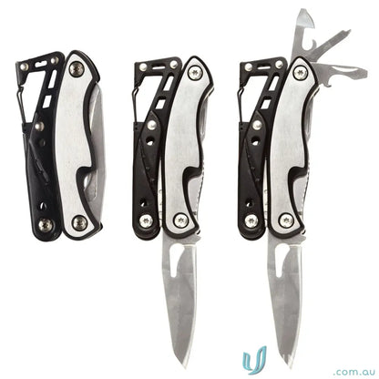 VersaGrip Multi Tool with 420j2 Drop Blade and stainless steel folding implements