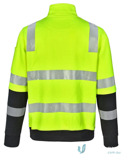 VIC Rail Rail Hi-Vis Jumper wearing high-visibility safety jacket with winning spirit sw32