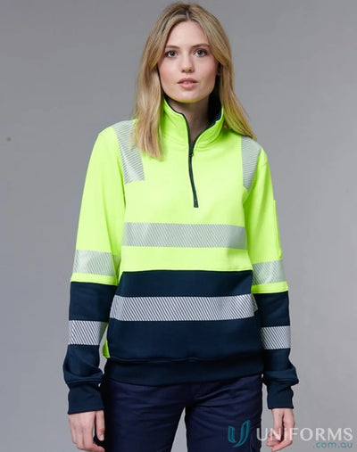 VIC Rail Rail Hi-Vis Jumper showing high-visibility two-tone work sweatshirt for winning spirit sw32