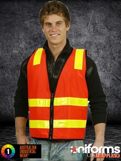 Orange VIC Road Style Safety Vest with reflective stripes for winning spirit sw10a safety gear