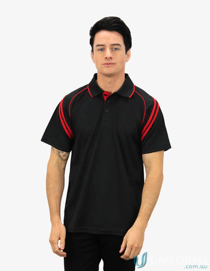 Black and red Viper SS Polo shirt with CoolDry moisture management technology