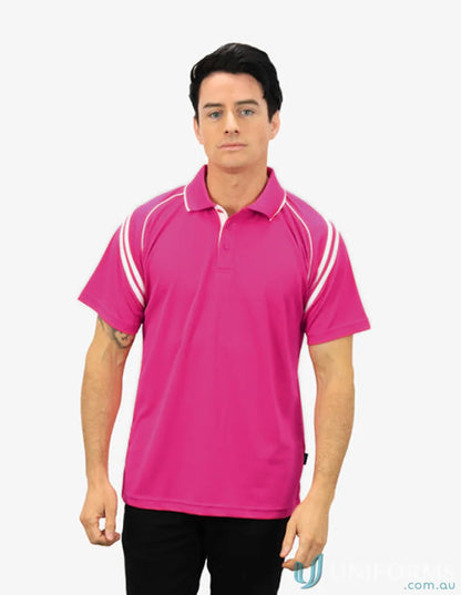 Man in Viper SS Polo showing cooldry moisture management technology for all-day dry feel