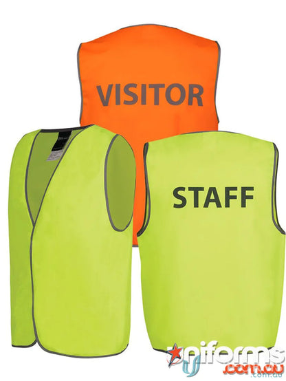 Visitor printed safety vest in extra large size meeting Australian standards