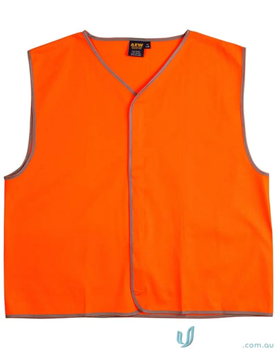 Orange safety vest with gray trim from Winning Spirit AIW HiVis 120gsm Vest for safety