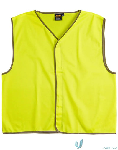 Yellow safety vest from Winning Spirit AIW HiVis 120gsm for high visibility safety