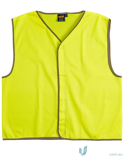 Yellow safety vest from Winning Spirit AIW HiVis 120gsm for high visibility safety