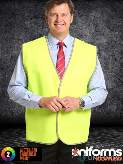 Yellow safety vest from Winning Spirit AIW HiVis 120gsm for high visibility safety
