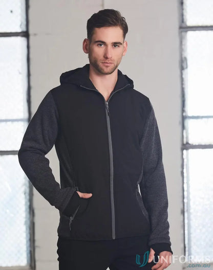 JK43 Bristol Winning Spirit Two-tone hooded zip-up jacket with thumb hole feature