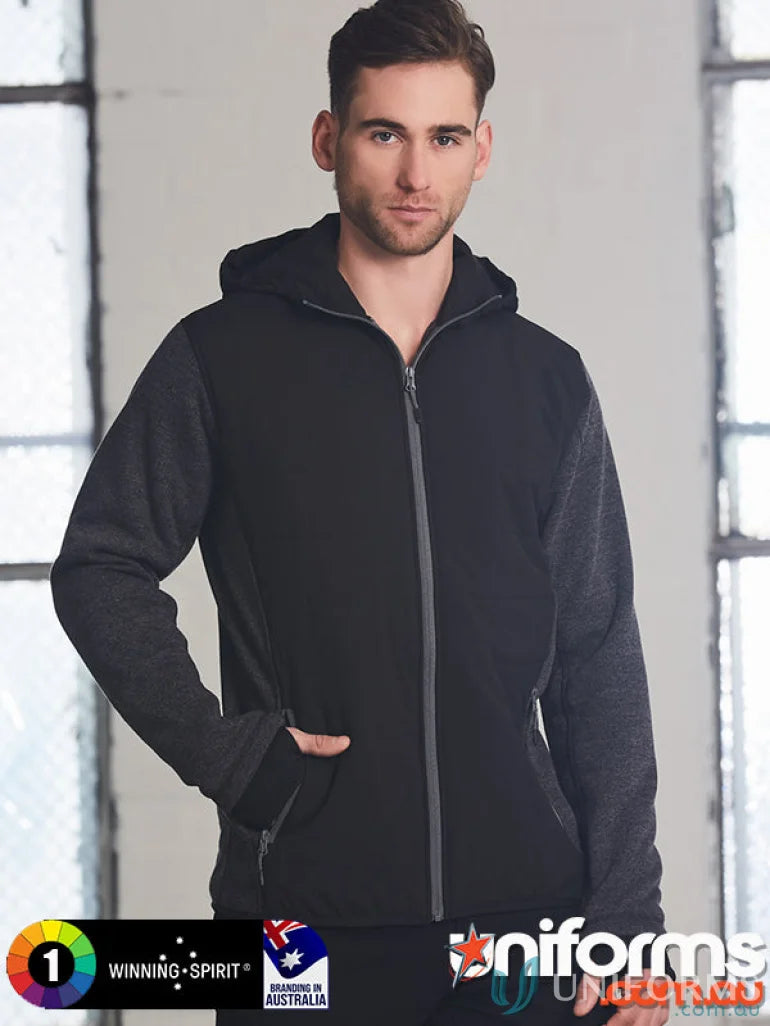 Black and gray Winning Spirit Bristol Jacket with thumb hole feature, JK43 style