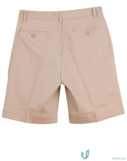 Winning Spirit Chino Shorts for men’s all-day comfort with flat-front design and back pockets