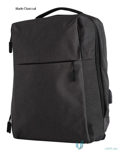 Marle Charcoal Backpack with secure padded laptop section for the Winning Spirit Executive Heather Backpack