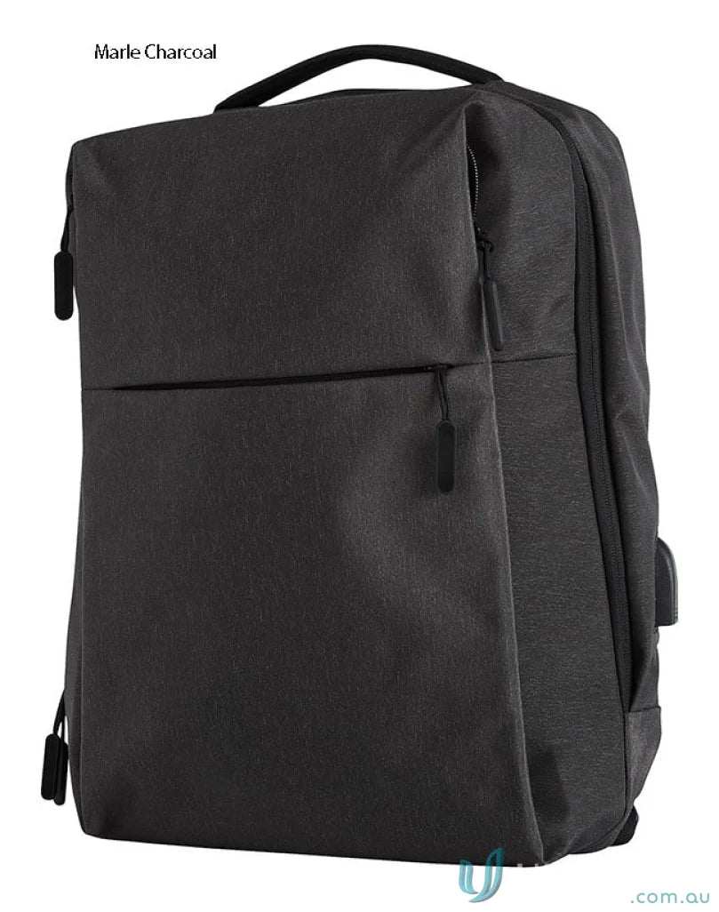 Marle Charcoal Backpack with secure padded laptop section for the Winning Spirit Executive Heather Backpack