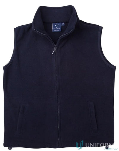 Navy blue Winning Spirit Freedom Polar Fleece Vest in anti-pill polar fleece style