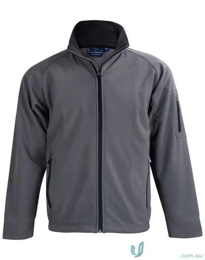 Gray Winning Spirit HiTech Softshell Jacket for jk23 men’s softshell and wind-resistant work styles