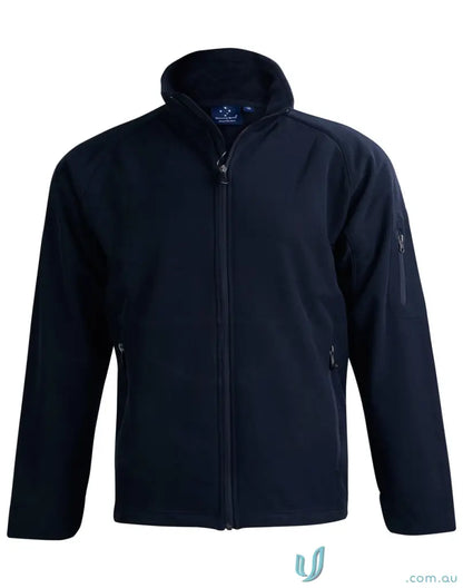 Navy blue jk23 men’s softshell high-tech jacket with wind resistance for tough workdays