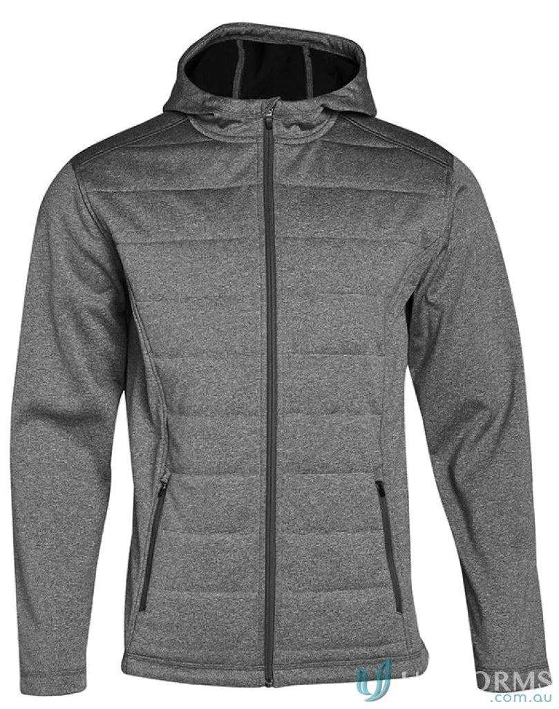Gray hooded zip-up jacket from Winning Spirit Jasper Jas Ber Cationic JK51 Jasper Cationic collection