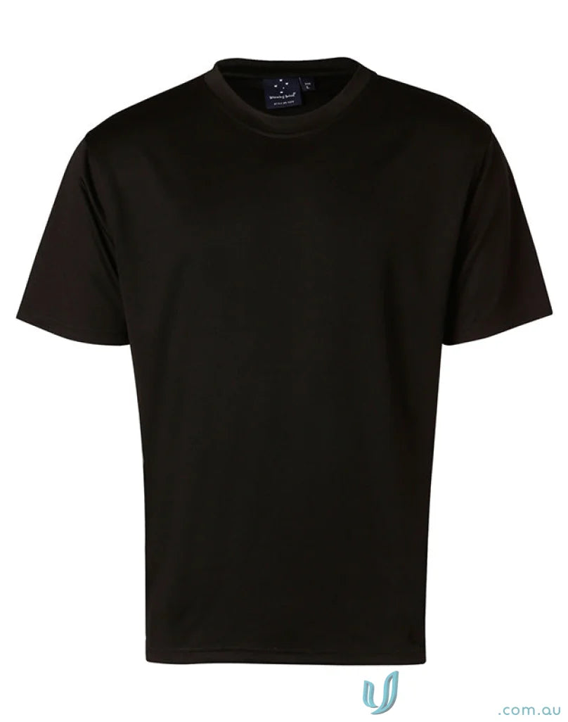 Black short-sleeved t-shirt from Winning Spirit Kids Spirit Kids CoolDry line ts23k