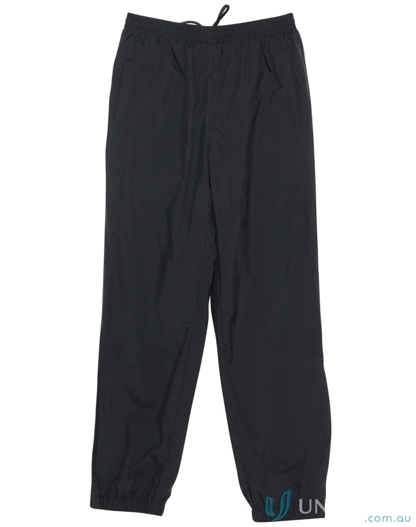 Kids Legend Warm black sweatpants with zip-up leg openings from Winning Spirit Kids