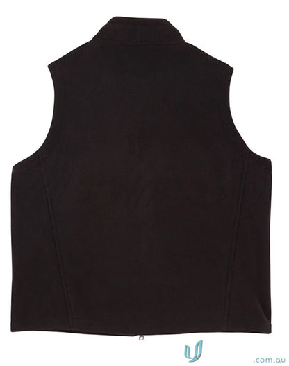 Winning Spirit Kids Micro Bonded Polar Fleece Vest with a stylish black sleeveless vest