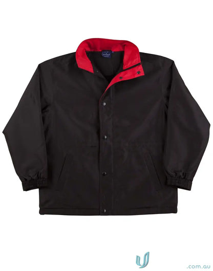 Winning Spirit Kids Stadium Jacket with black and red design for kids JK01K