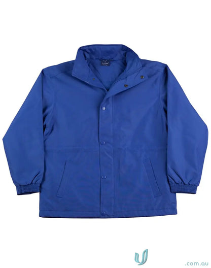 Blue button-up jacket from Winning Spirit Kids Stadium Jacket, perfect kids stadium jacket jk01k