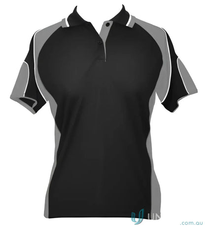 Black and gray ladies cooldry Winning Spirit Ladies CoolDry Alliance Polo shirt