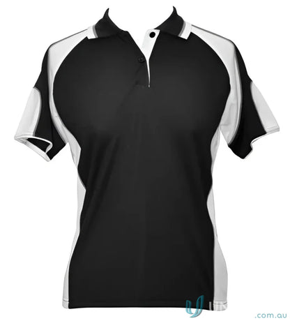 Black and white ladies cooldry Winning Spirit Ladies Cooldry Alliance Polo shirt display
